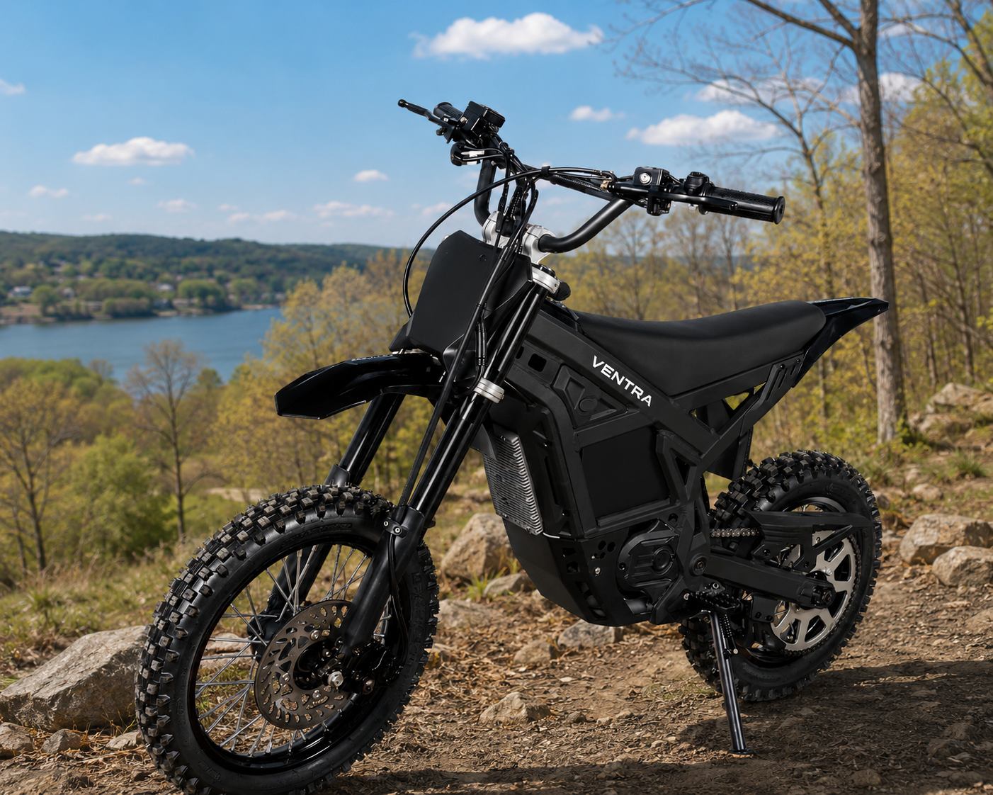 Ventra Squall S1 high-performance electric dirt bike on a trail