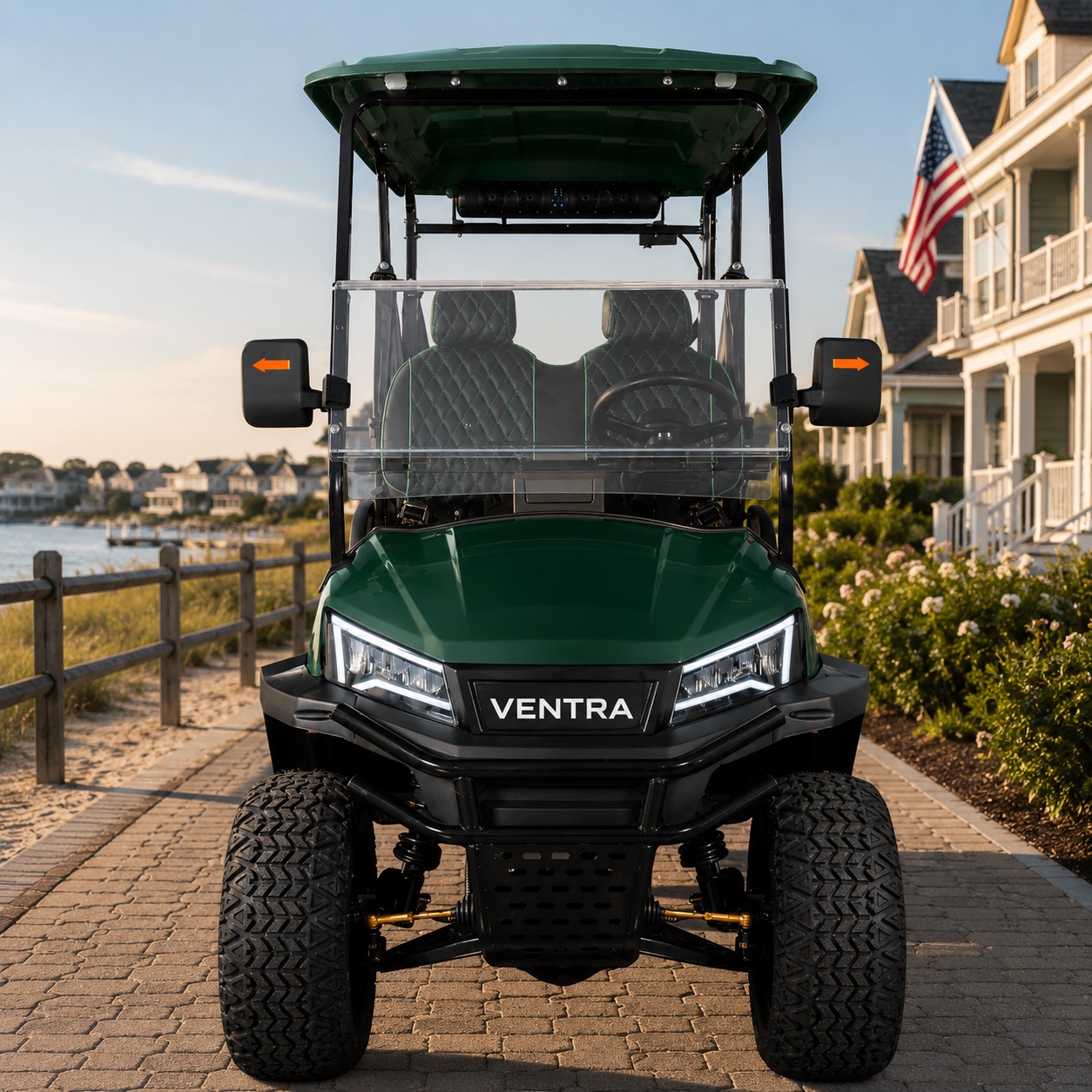 Zefyr Z4 front view on a shore boardwalk